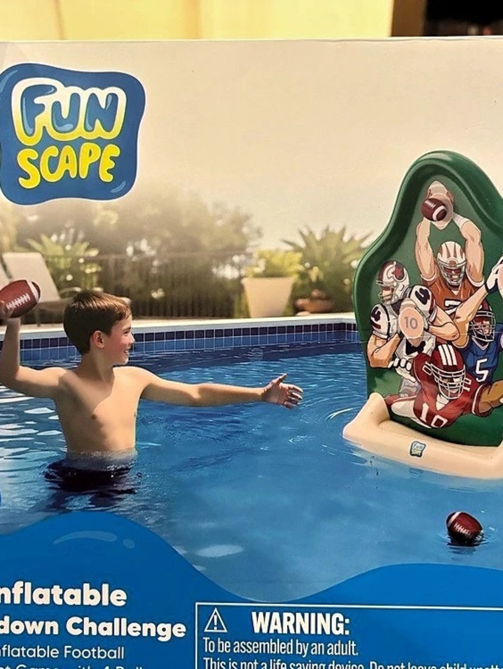 Fun Scape Inflatable Touchdown Challenge Inflatable Football Target Game